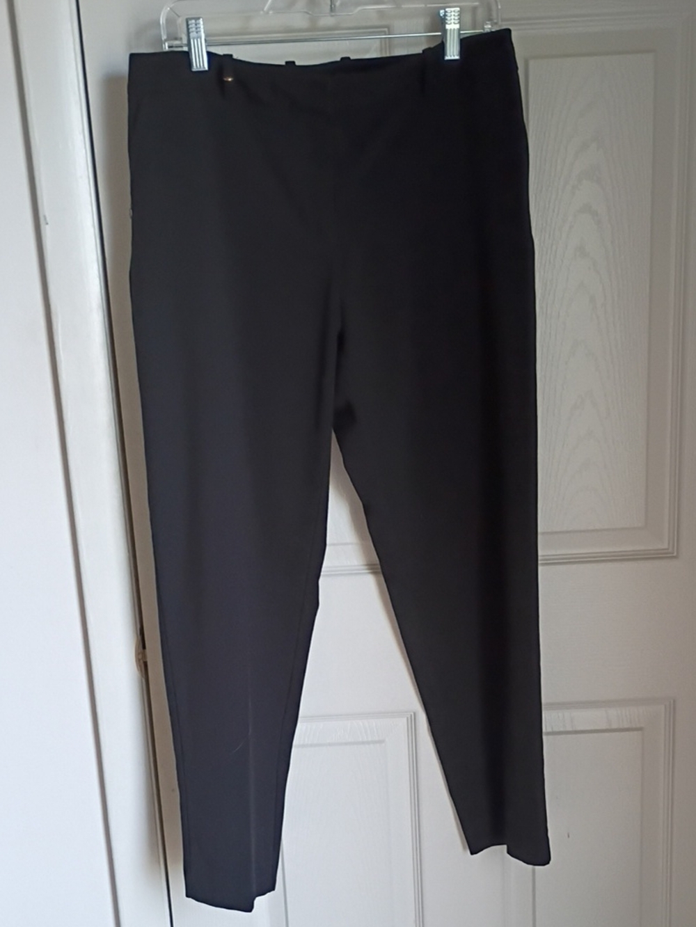 Jones New York Signature Grace Ankle Pants Women’s 8 Black Tapered Straight Leg